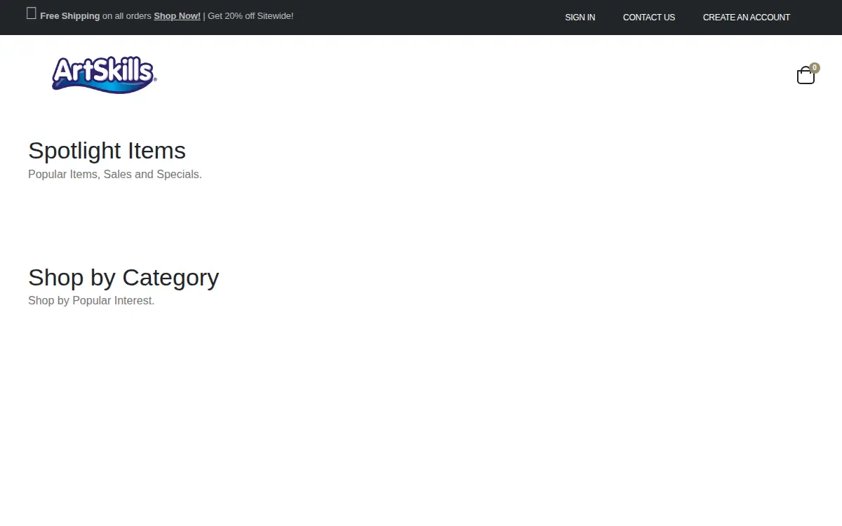 Homepage of Artskills, INC