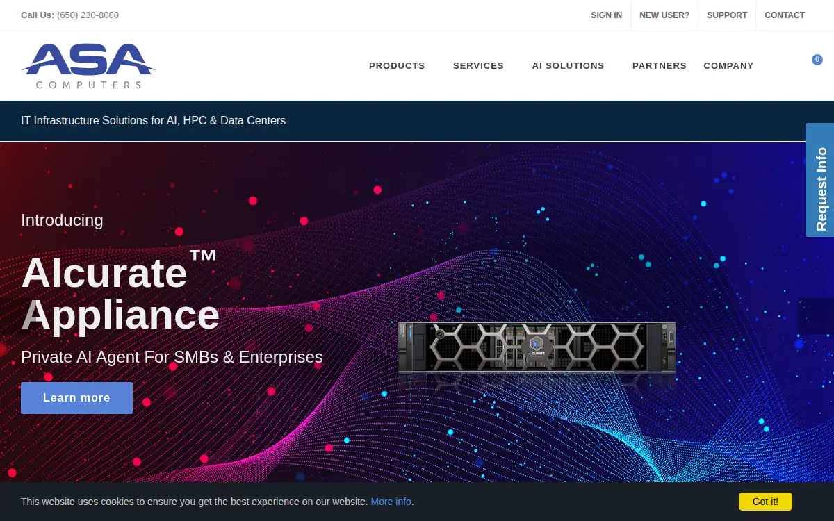 Homepage of Asa Computers, INC.