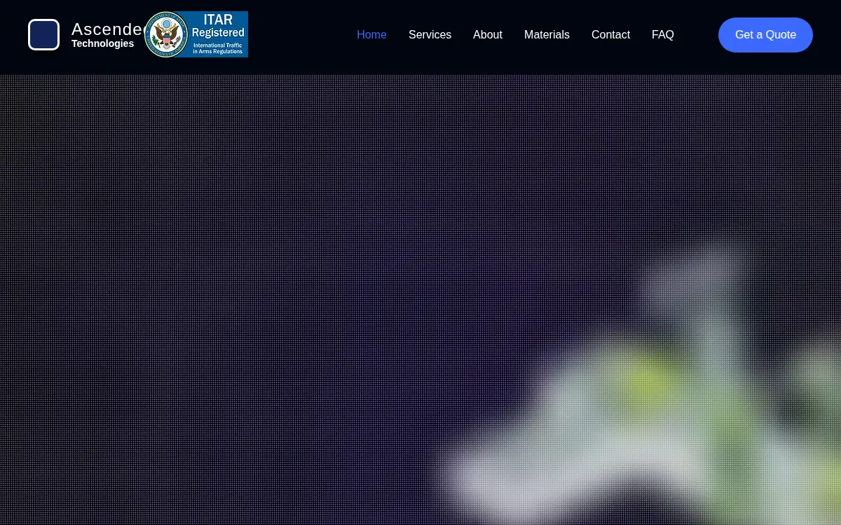 Homepage of Ascended Technologies LLC