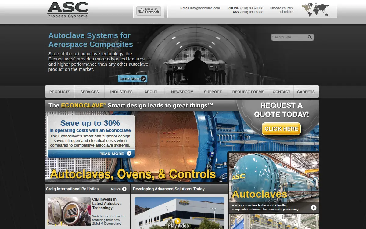 Homepage of Asc Process Systems, INC.