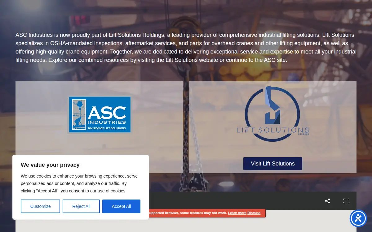 Homepage of Alloy Sling Chains, LLC