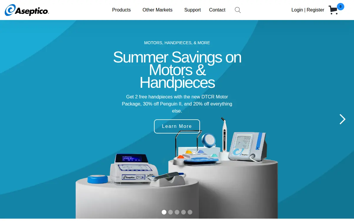 Homepage of Aseptico, INC.