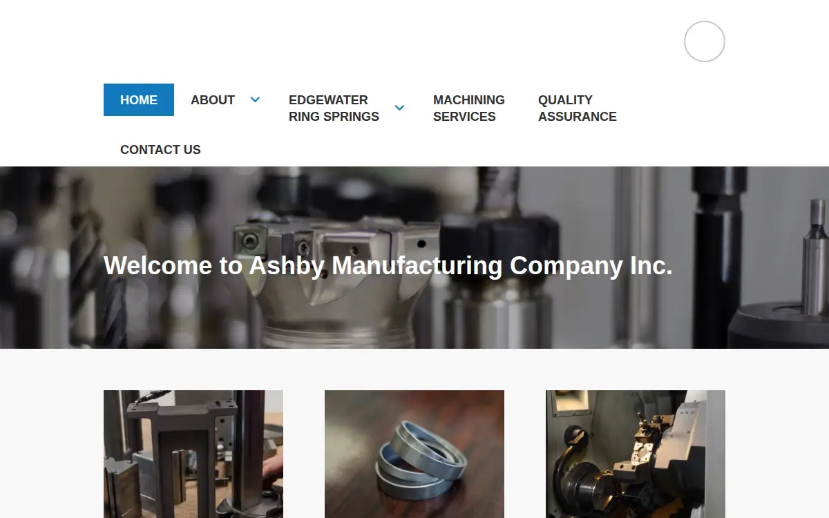 Homepage of Ashby Manufacturing CO INC
