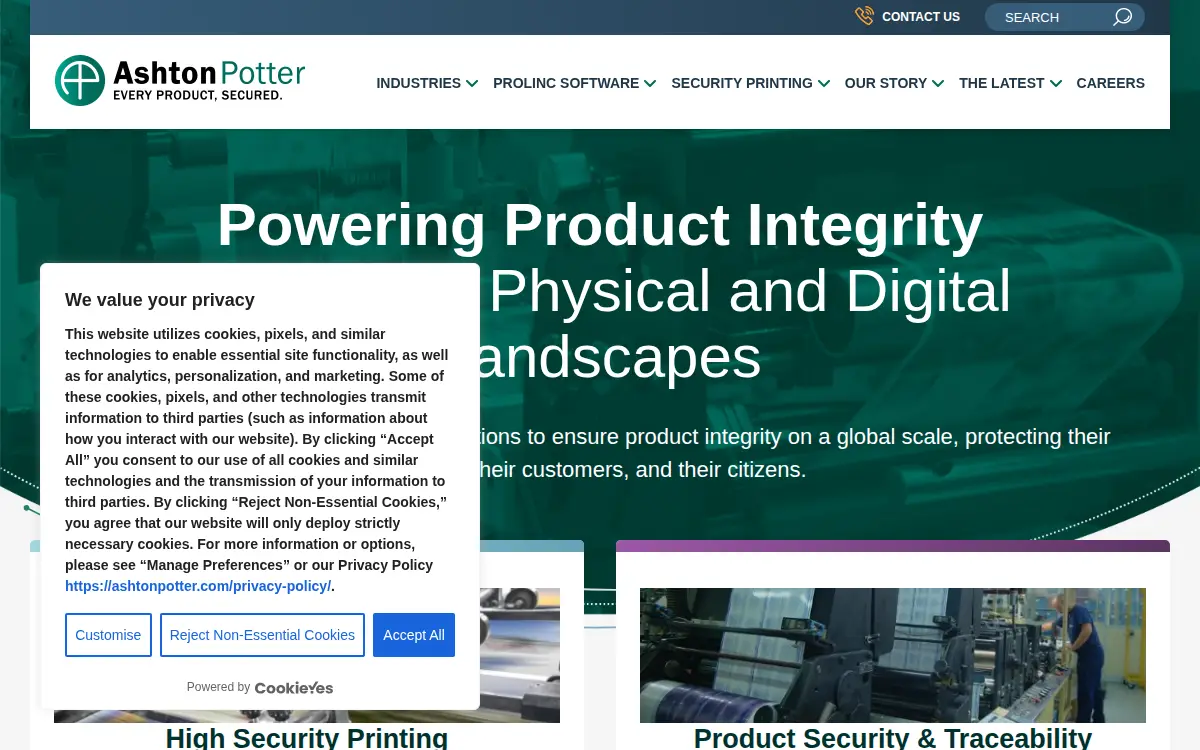 Homepage of Ashton-potter USA LTD.