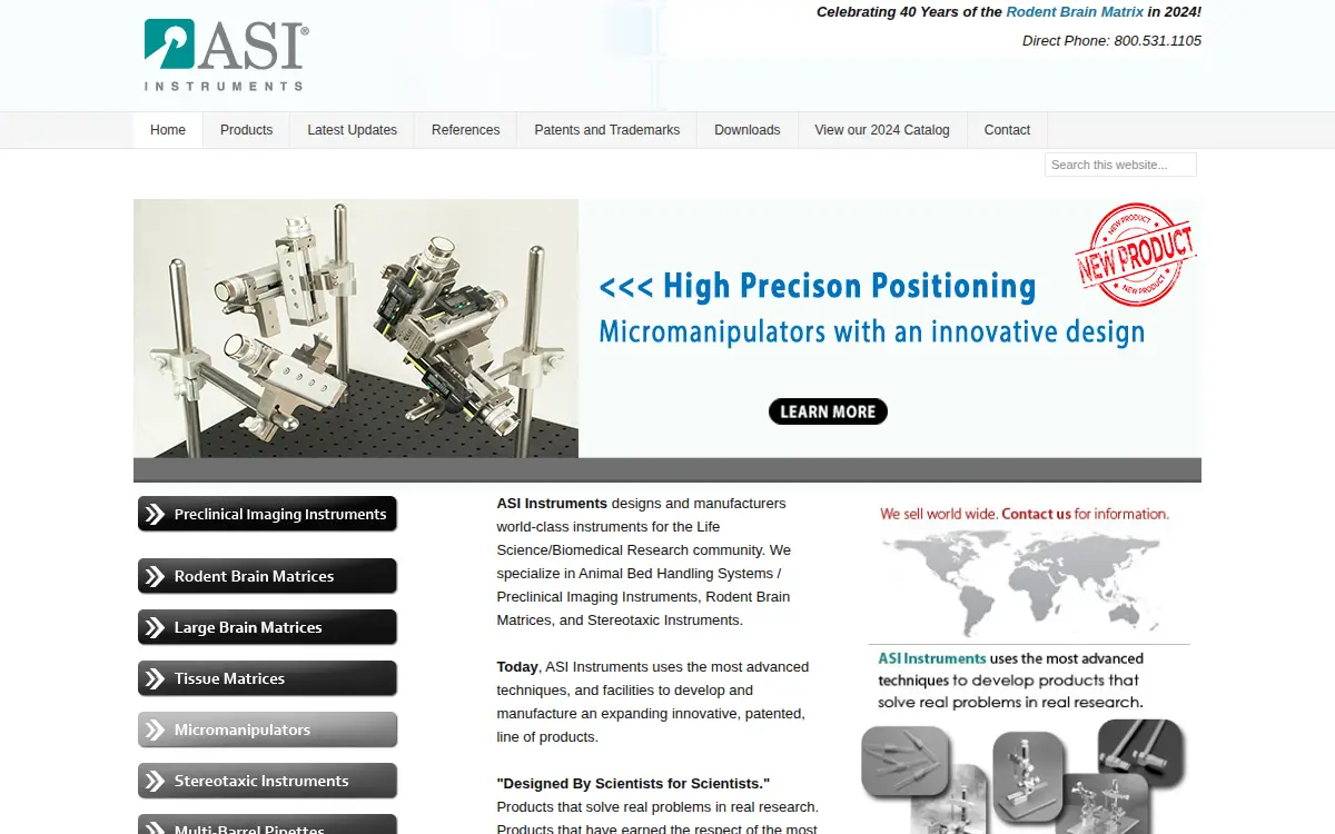 Homepage of A S I Instruments INC