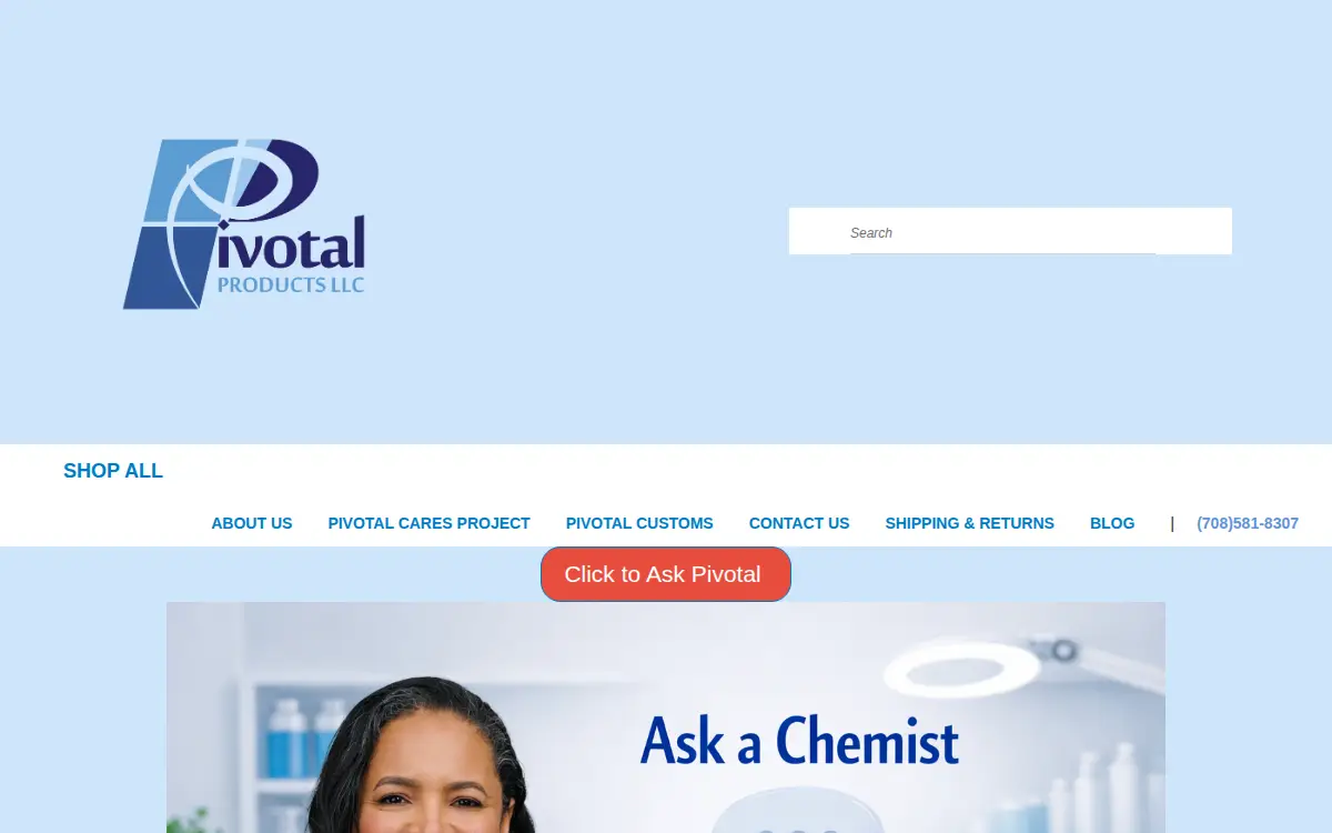 Homepage of Pivotal Products LLC