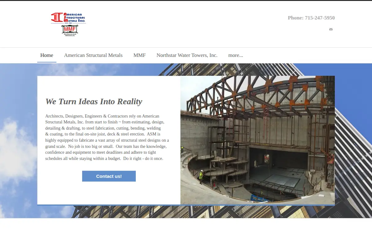 Homepage of American Structural Metals INC