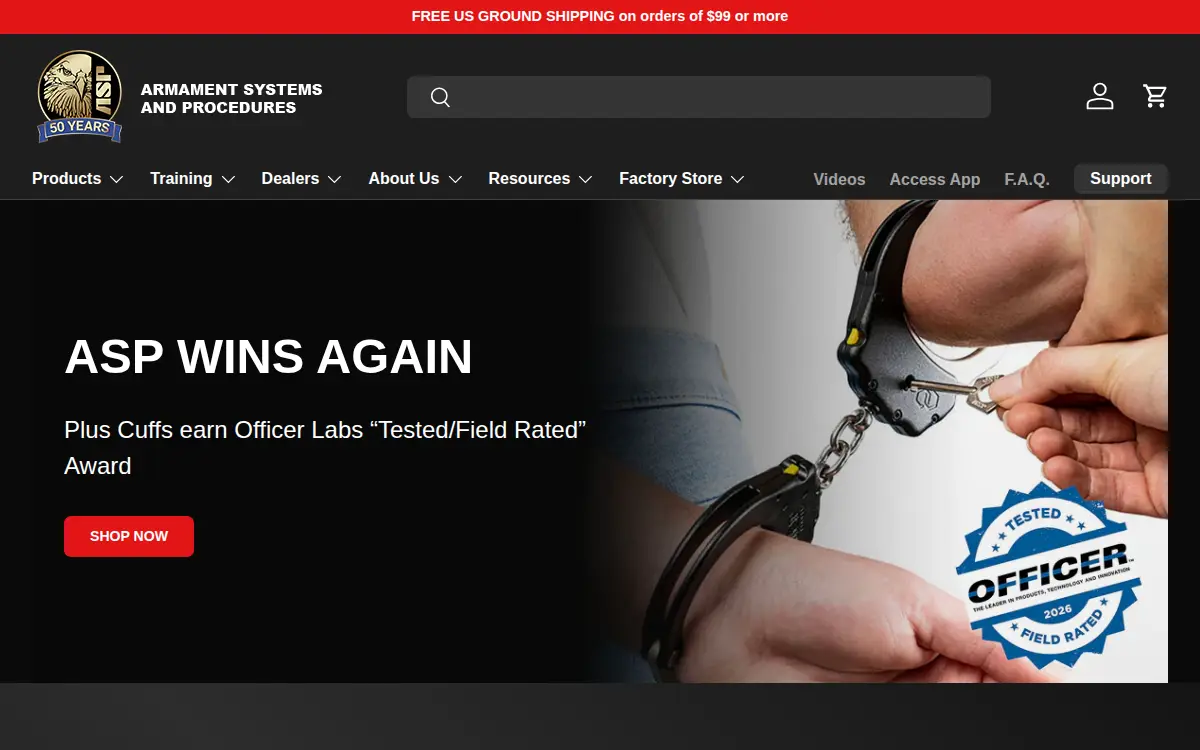 Homepage of Armament Systems and Procedures INC