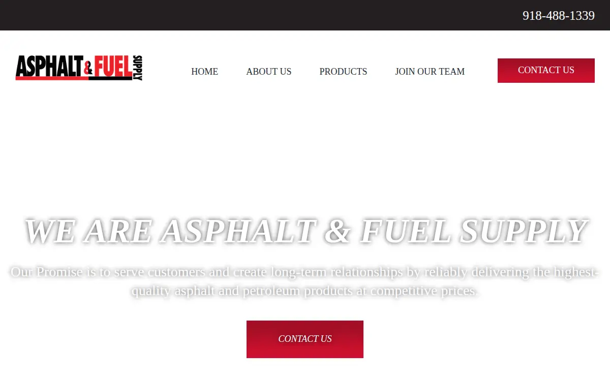 Homepage of Asphalt and Fuel Supply, LLC