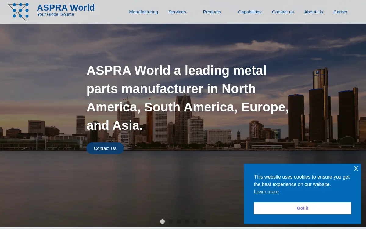 Homepage of Aspra World INC