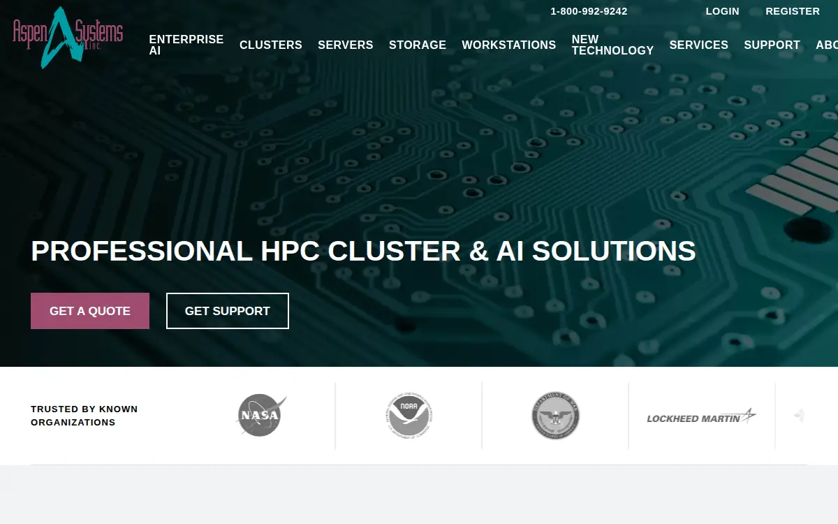 Homepage of Aspen Systems, INC