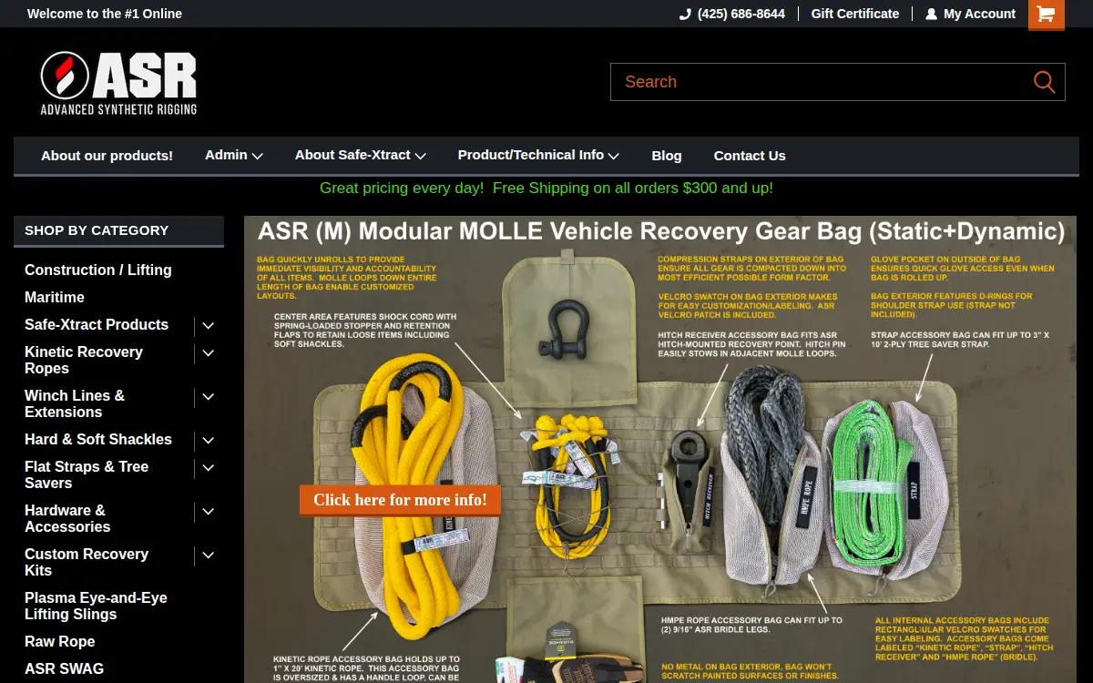 Homepage of Advanced Synthetic Rigging LLC