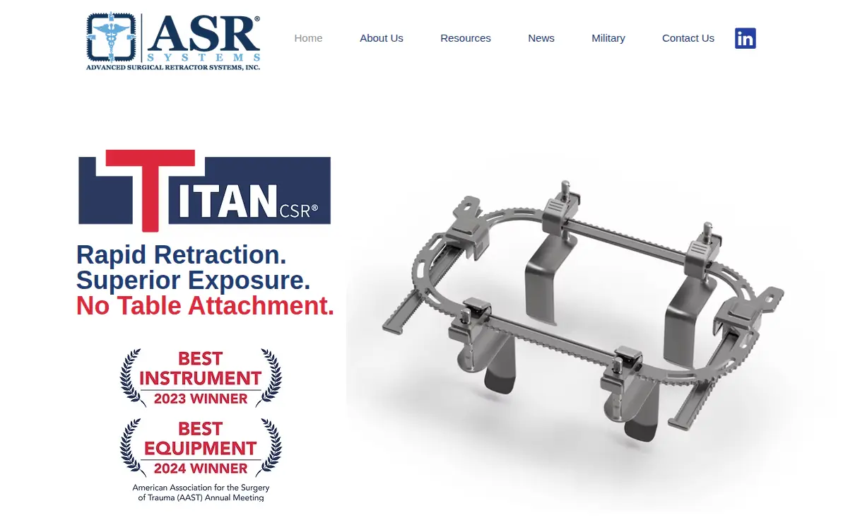 Homepage of Advanced Surgical Retractor Systems, INC.