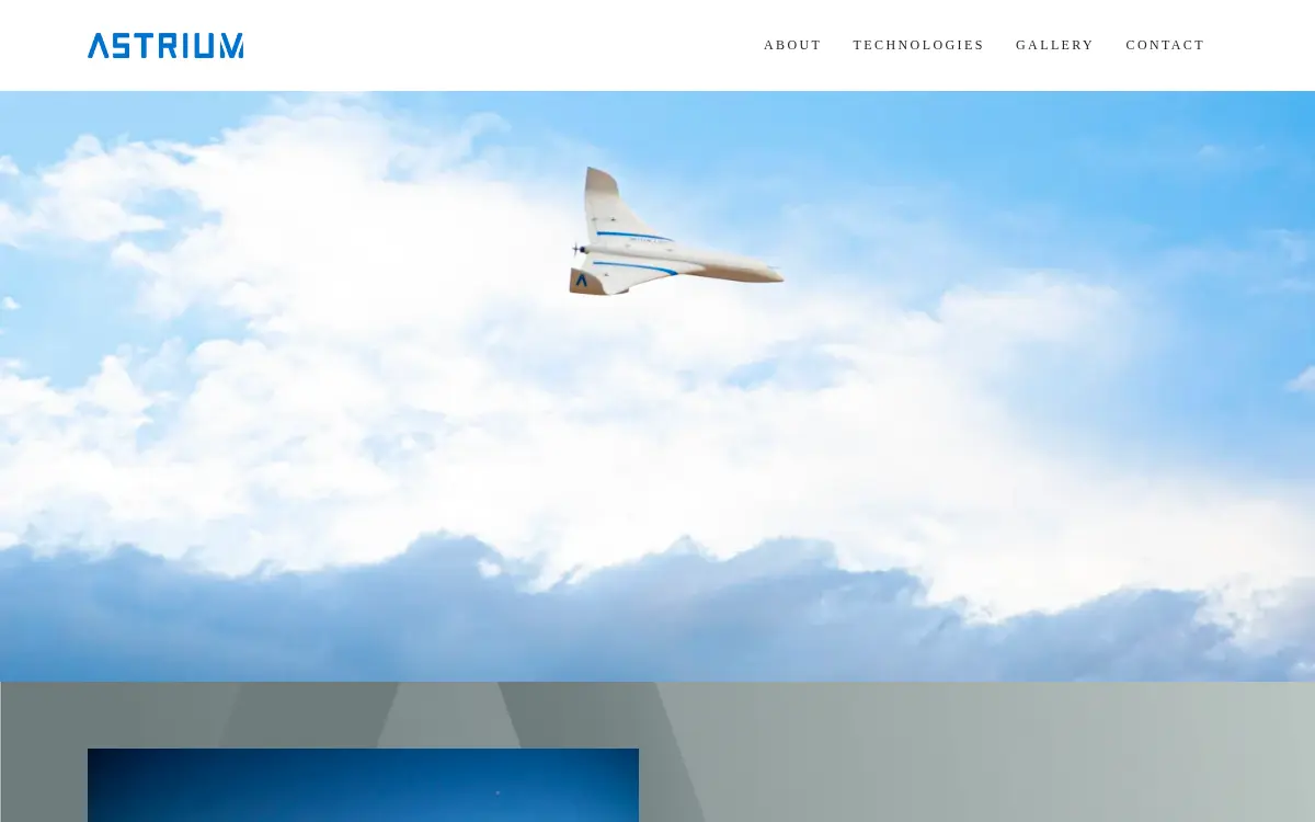 Homepage of Astrium, INC.