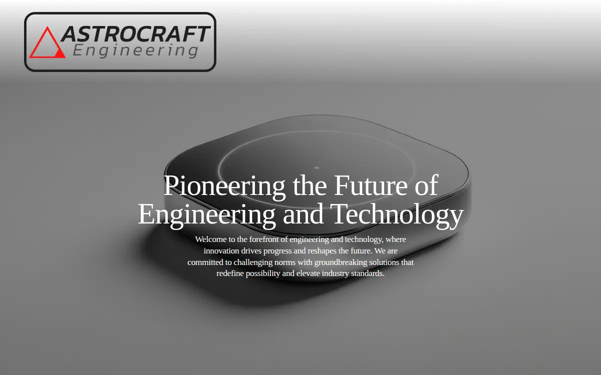 Homepage of Astrocraft Engineering LLC