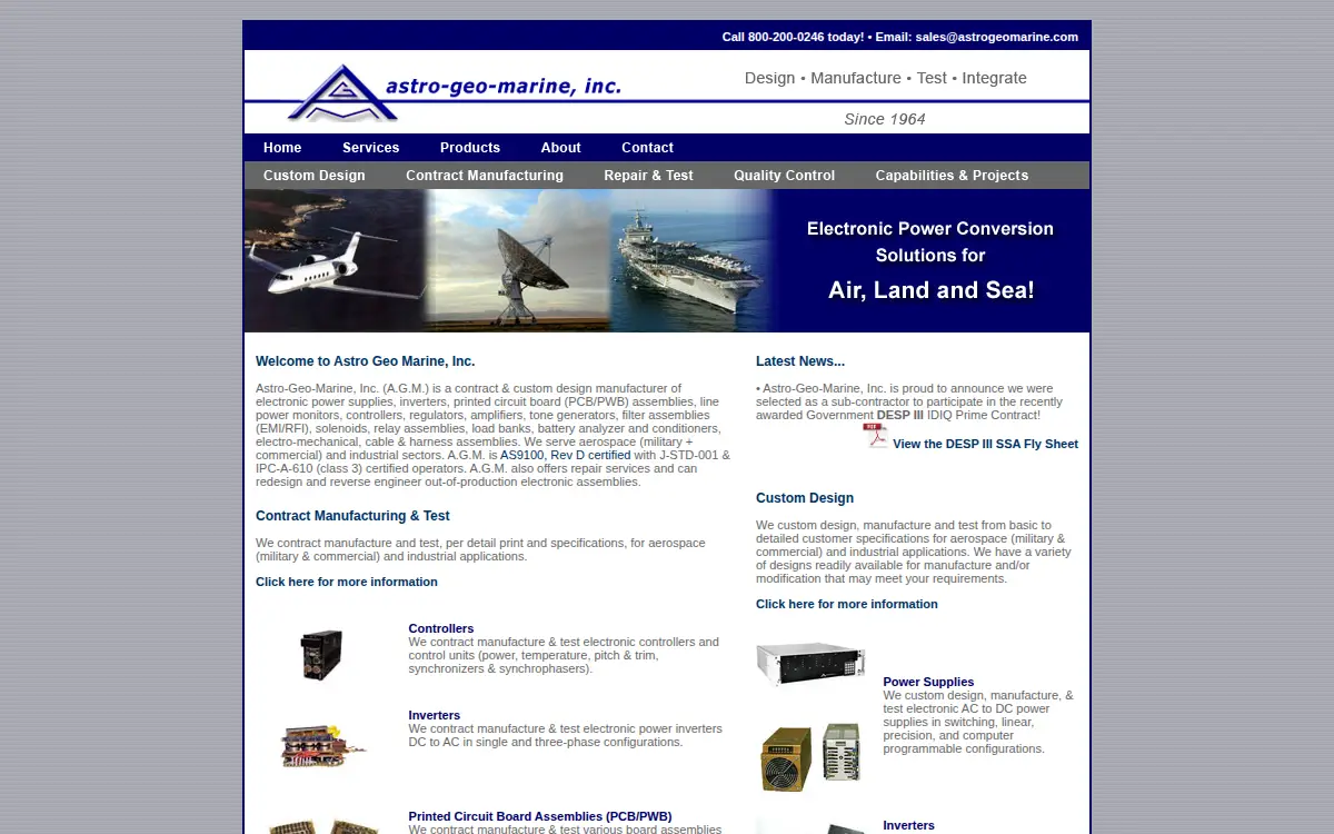 Homepage of Astro-geo-marine INC