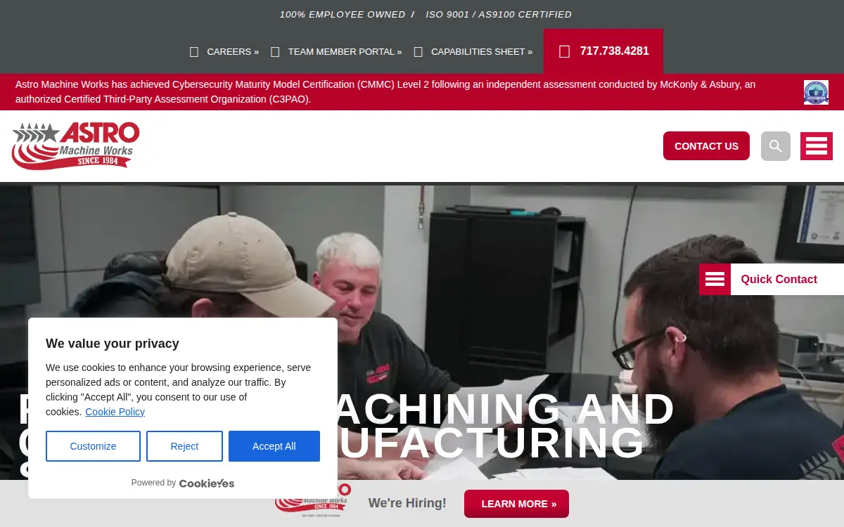 Homepage of Astro Machine Works INC