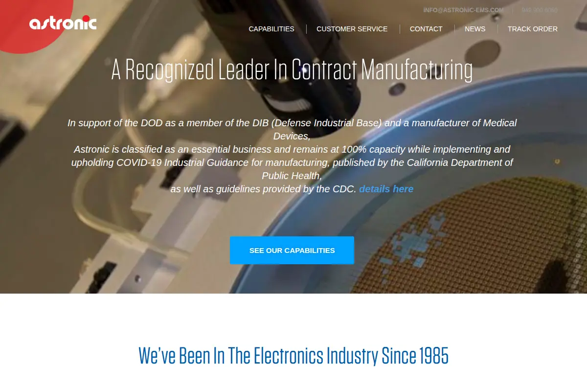Homepage of Astronic