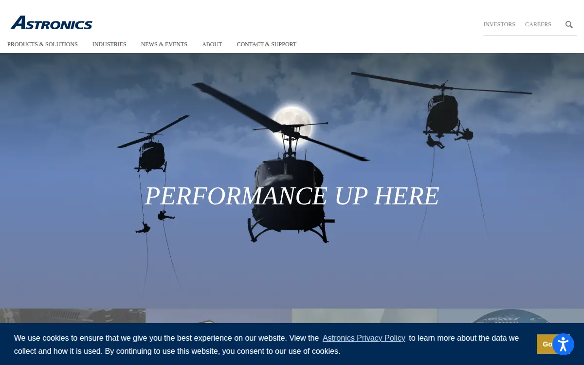 Homepage of Astronics Dme LLC
