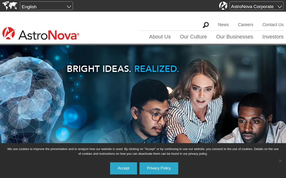 Homepage of Astronova, INC.