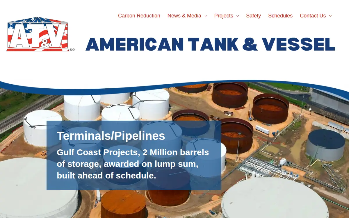 Homepage of American Tank & Vessel INC