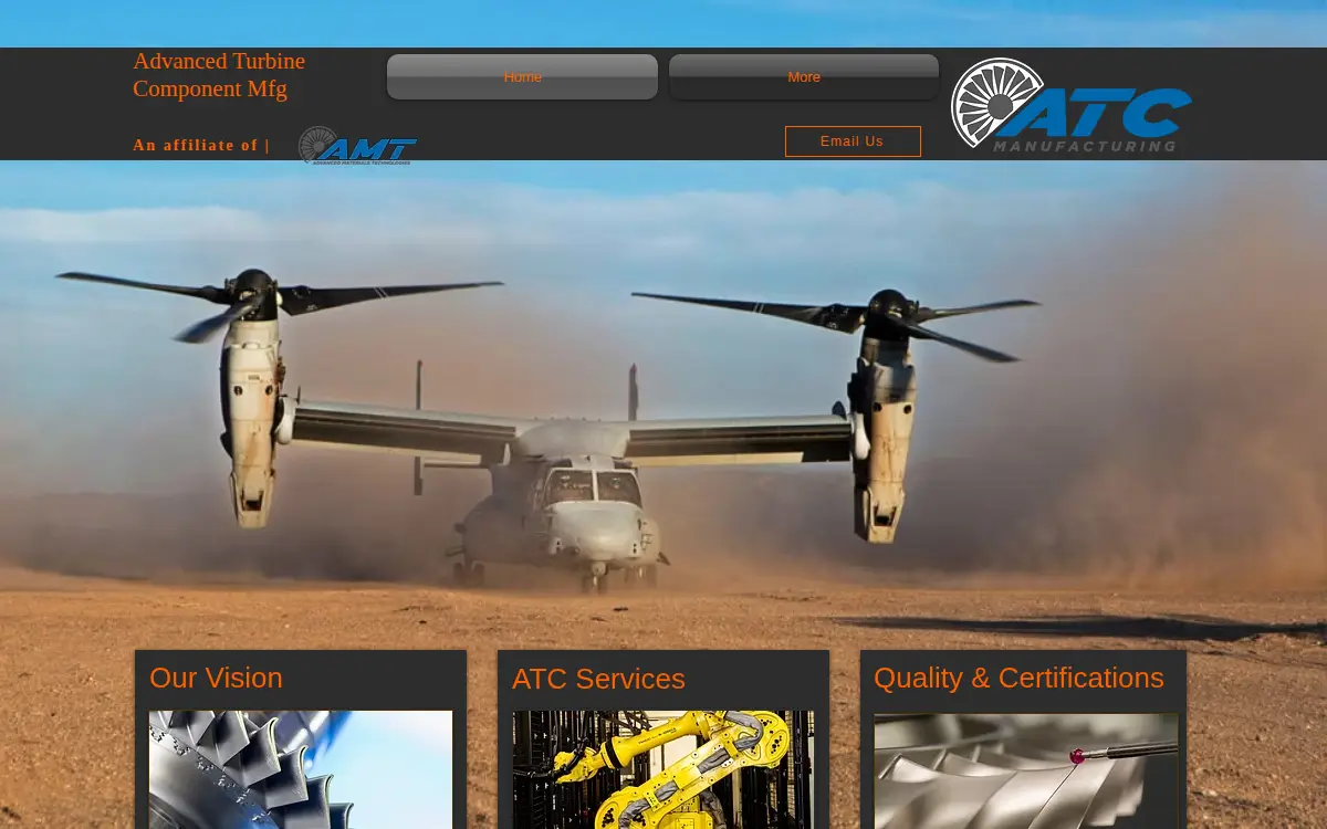 Homepage of Advanced Turbine Component Manufacturing LLC