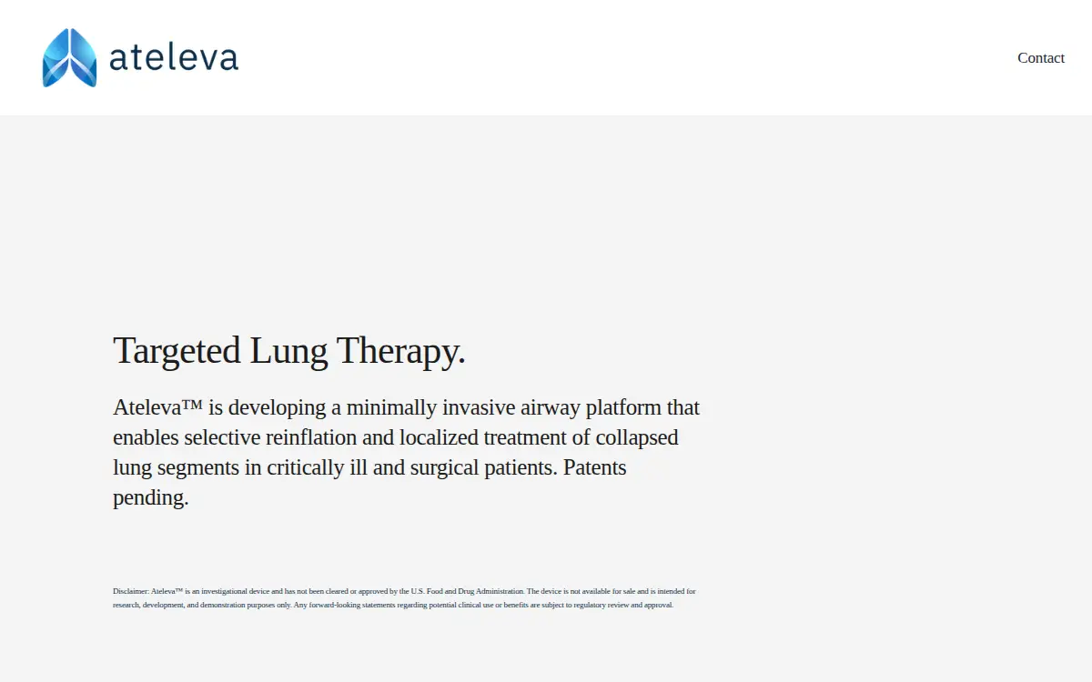 Homepage of Ateleva INC.