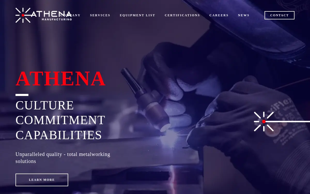 Homepage of Athena Manufacturing, L.p.