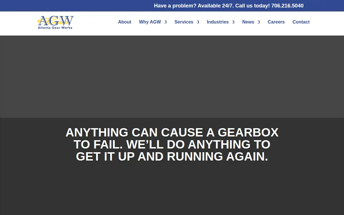 Homepage of Atlanta Gear Works, INC.