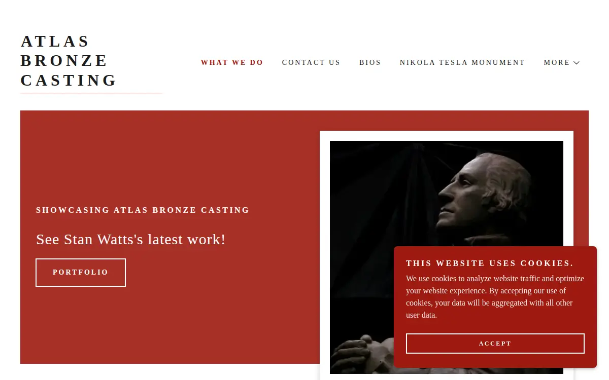 Homepage of Atlas Bronze Casting LLC