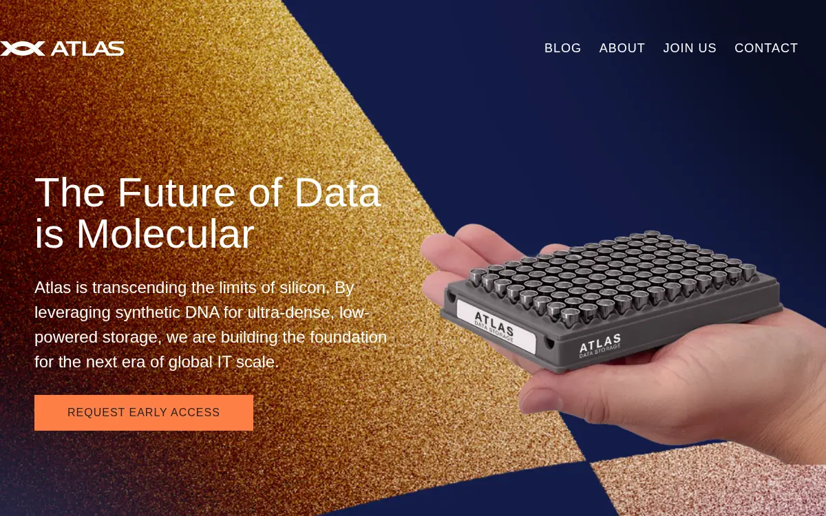 Homepage of Atlas Data Storage, INC.