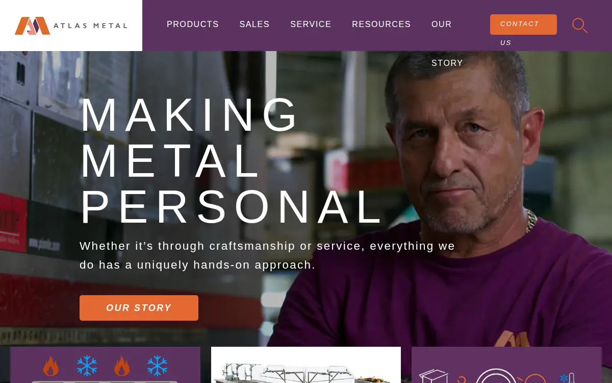 Homepage of Atlas Metal Industries INC