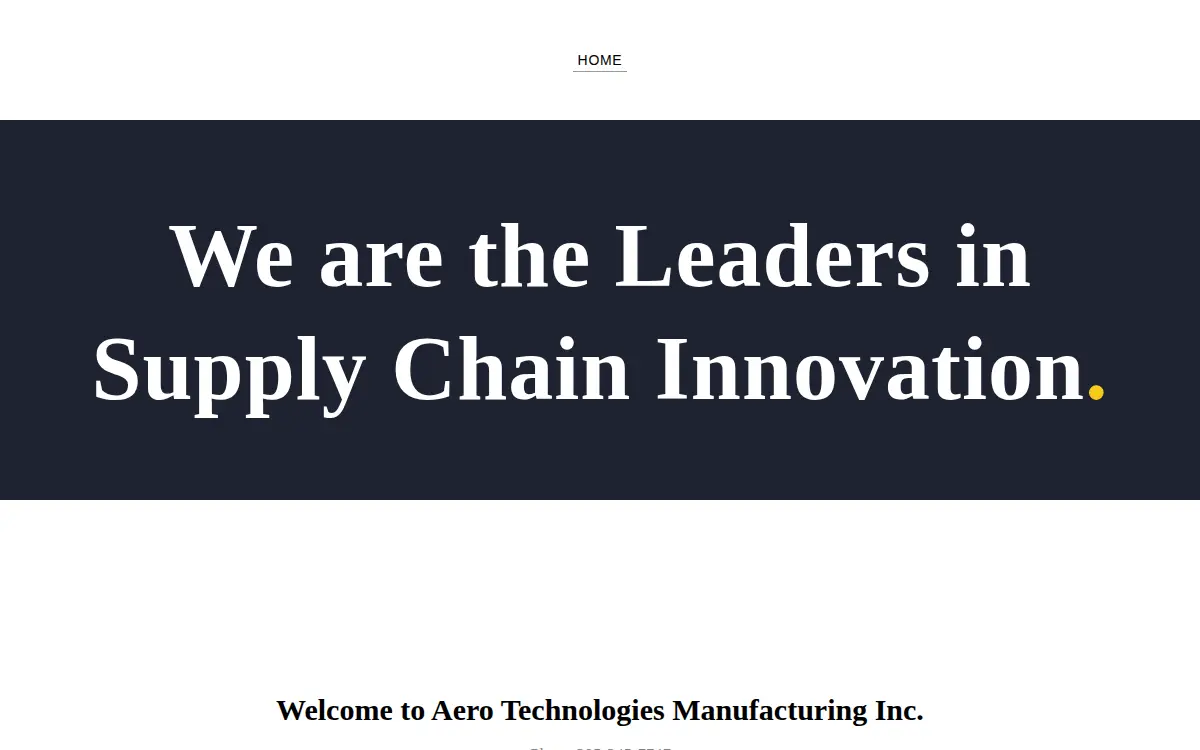 Homepage of Aero Technology Manufacturing, INC.