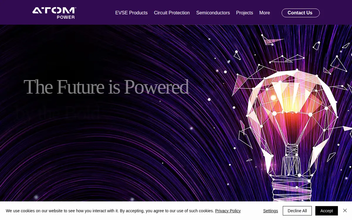Homepage of Atom Power INC
