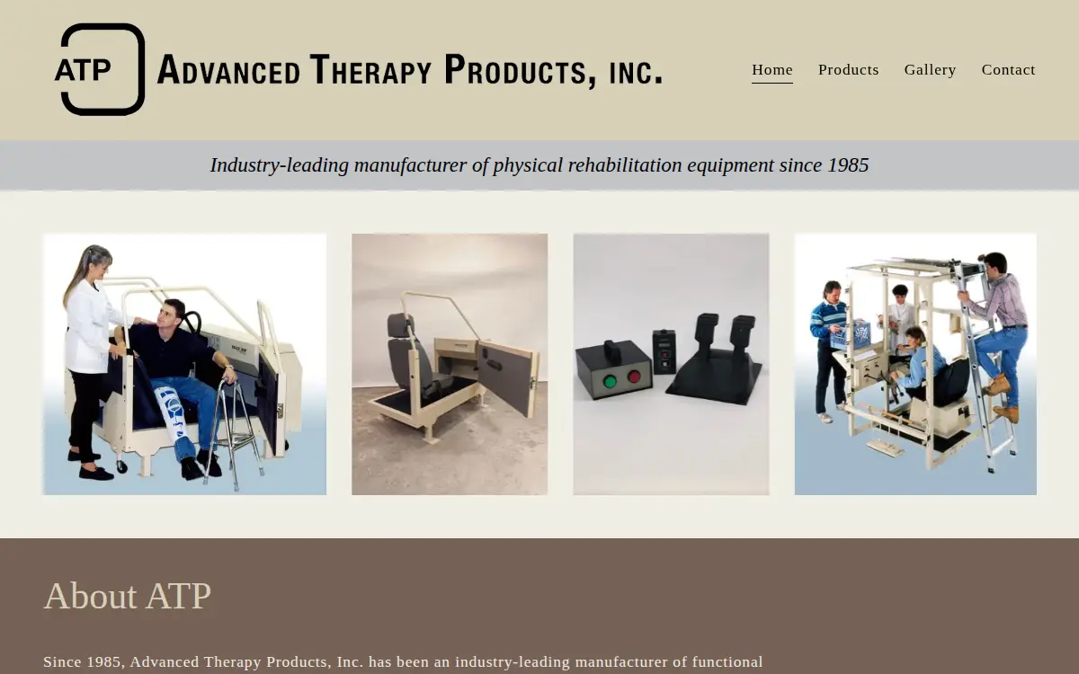 Homepage of Advanced Therapy Products, INC.