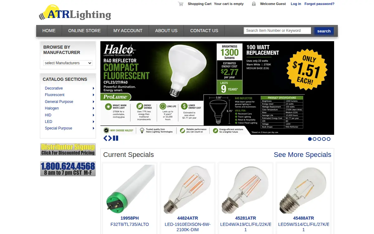 Homepage of Atr Lighting Enterprises, INC