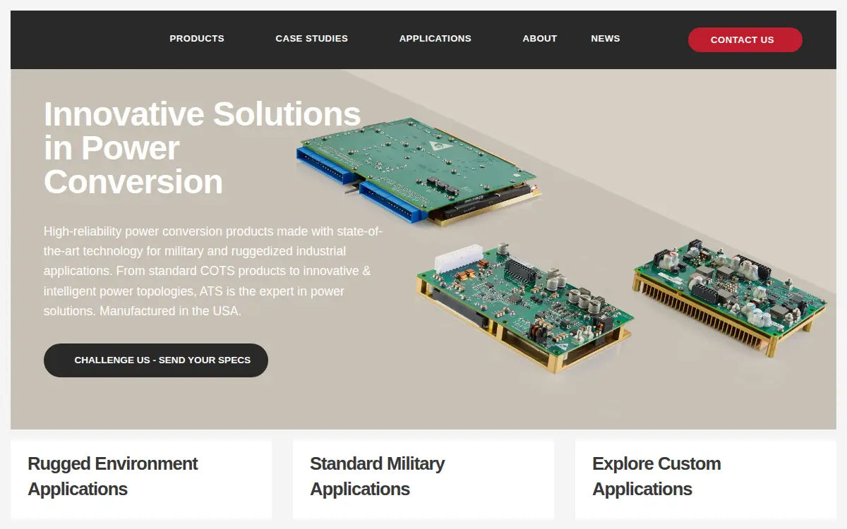 Homepage of Alliance Technical Solutions, LLC