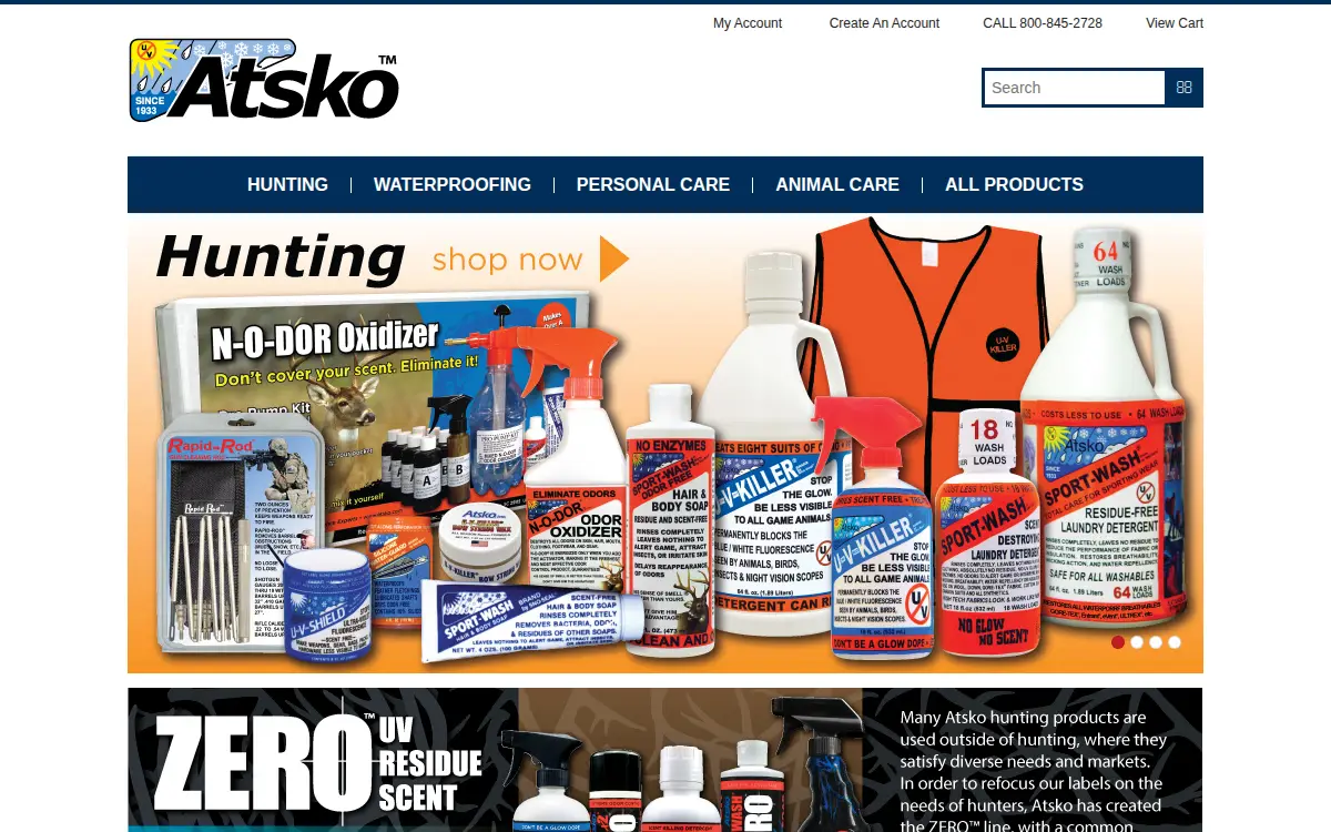 Homepage of Atsko Holdings, INC.