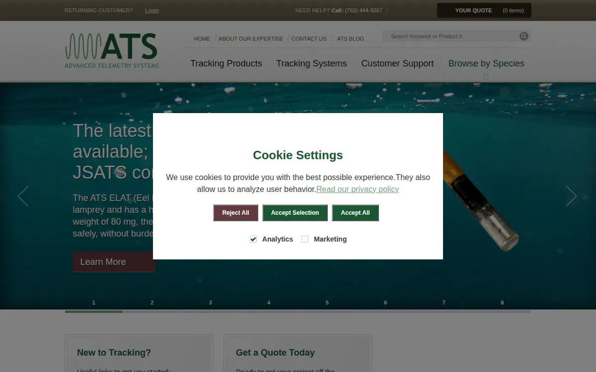 Homepage of Advanced Telemetry Systems INC