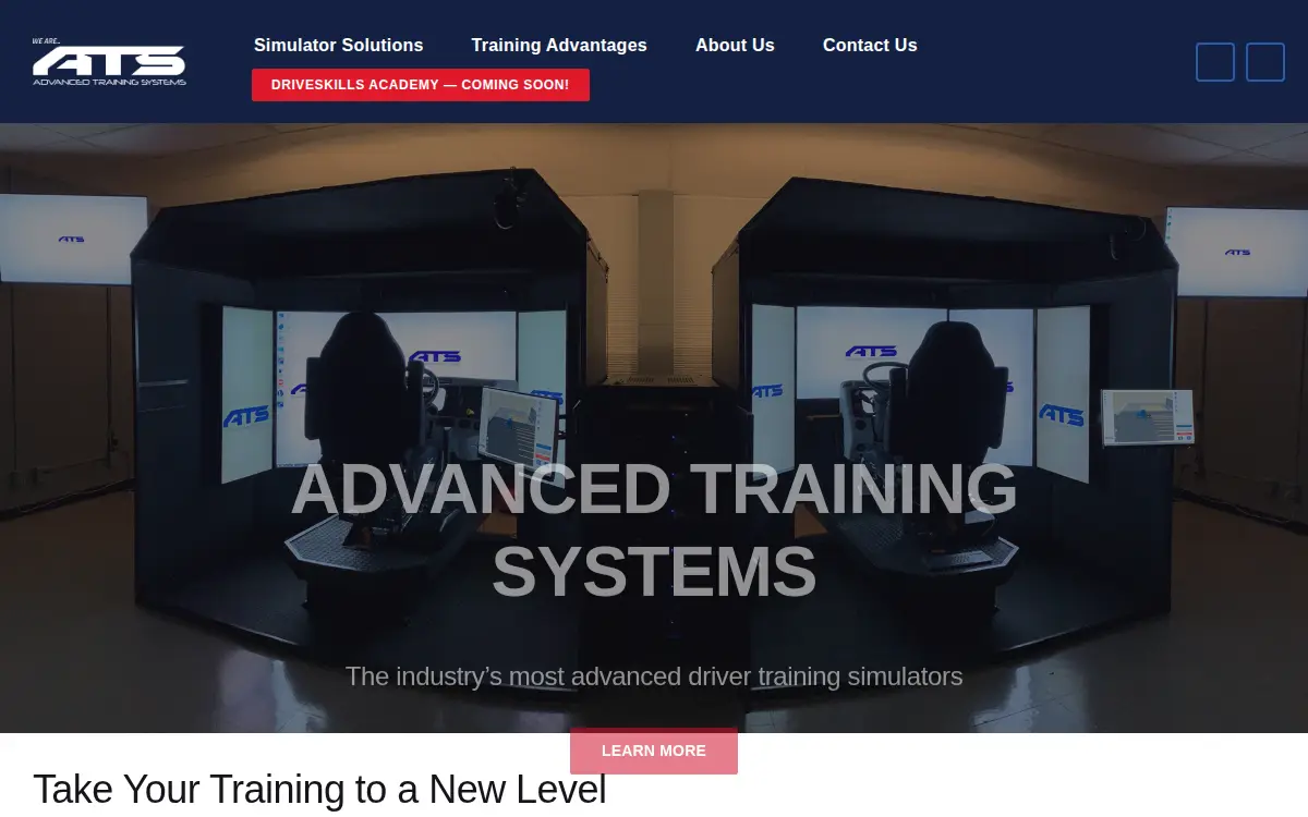 Homepage of Advanced Training Systems, LLC