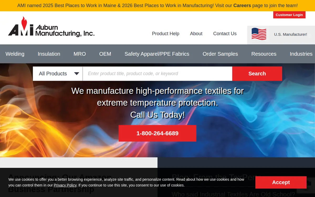 Homepage of Auburn Manufacturing INC