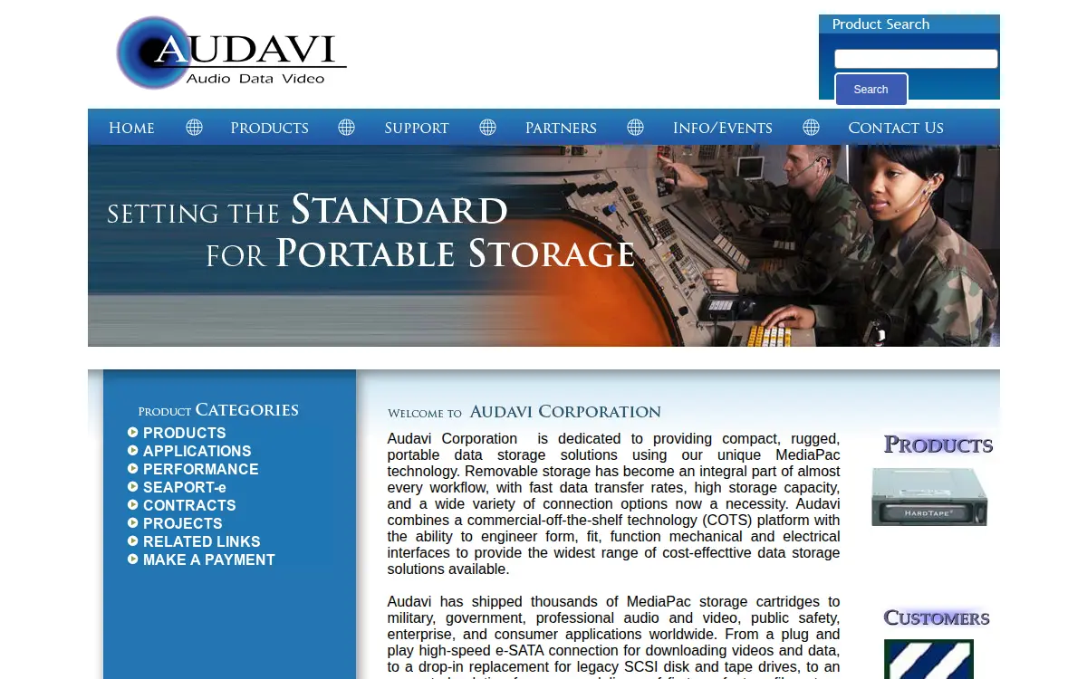 Homepage of Audavi CORP