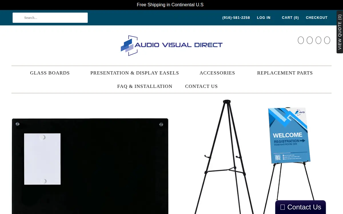 Homepage of Audio-visual Direct LLC