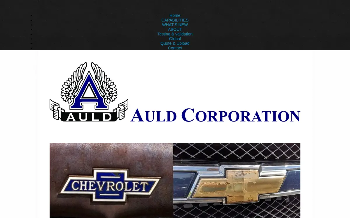 Homepage of Auld Corporation