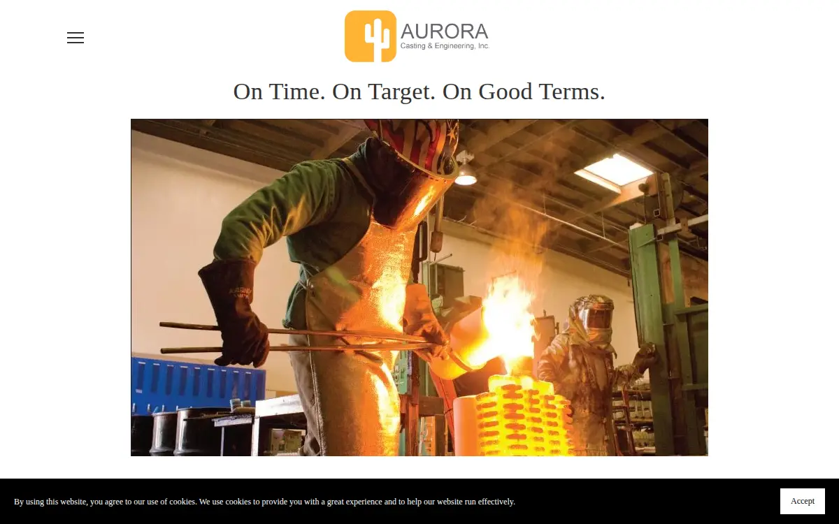 Homepage of Aurora Casting & Engineering, INC.