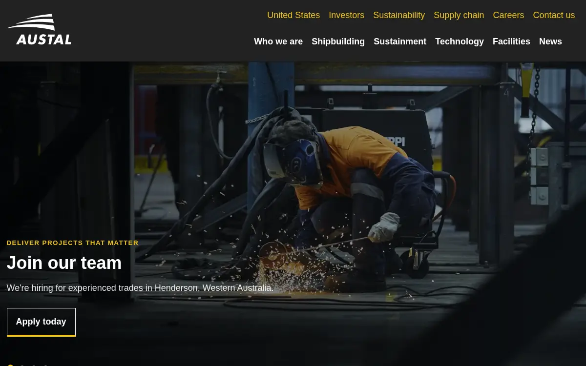 Homepage of Austal Usa, LLC
