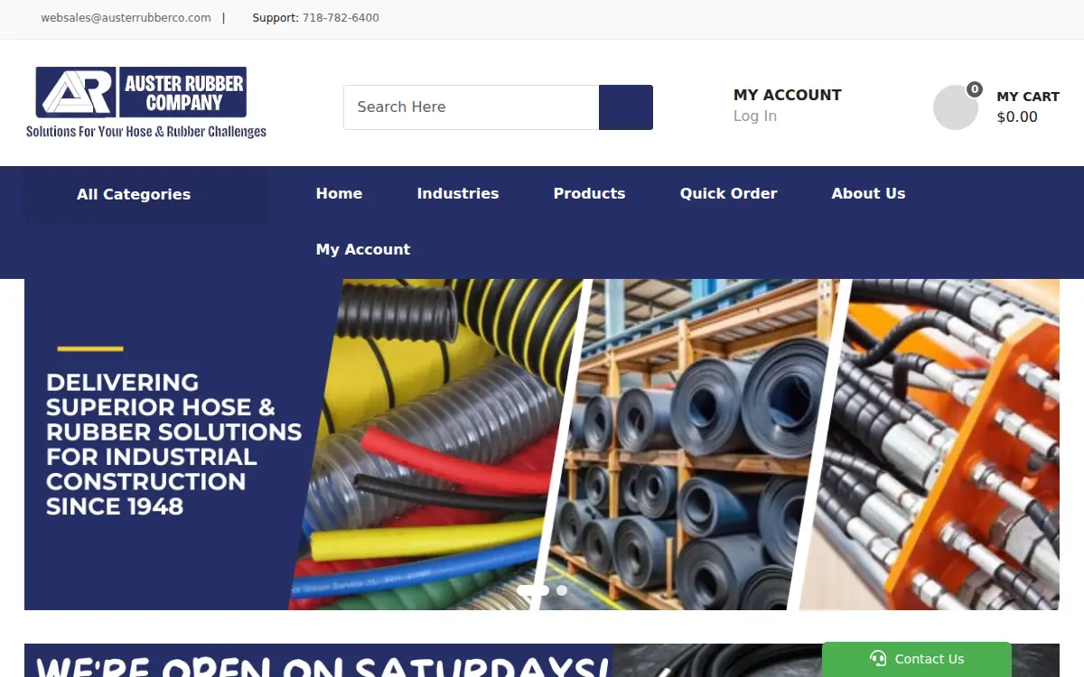 Homepage of Auster Rubber CO INC