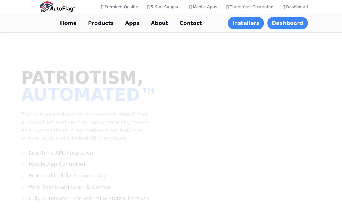 Homepage of Autoflag LLC