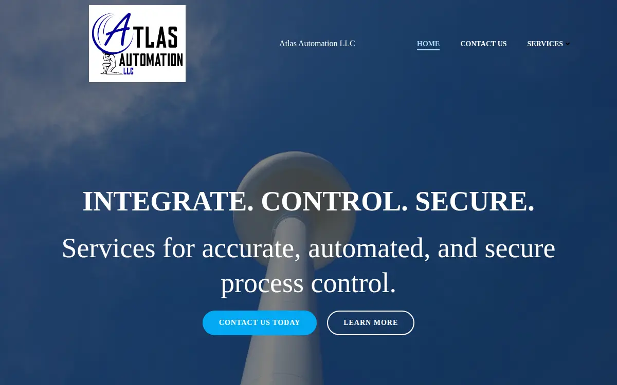 Homepage of Atlas Automation LLC