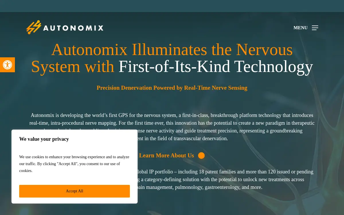 Homepage of Autonomix Medical, INC